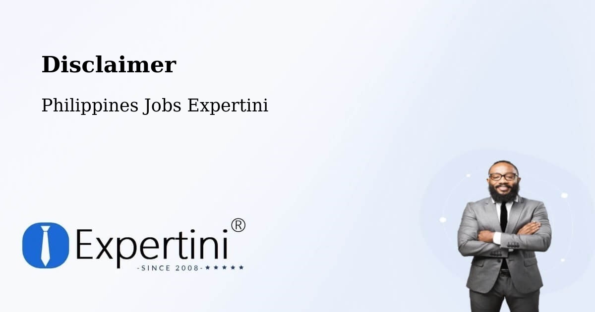 Disclaimer – Laoag - Philippines Jobs Expertini