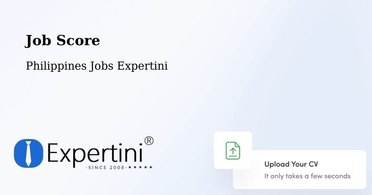 Job Score & Job Description Score Tool – Laoag - Philippines Jobs Expertini